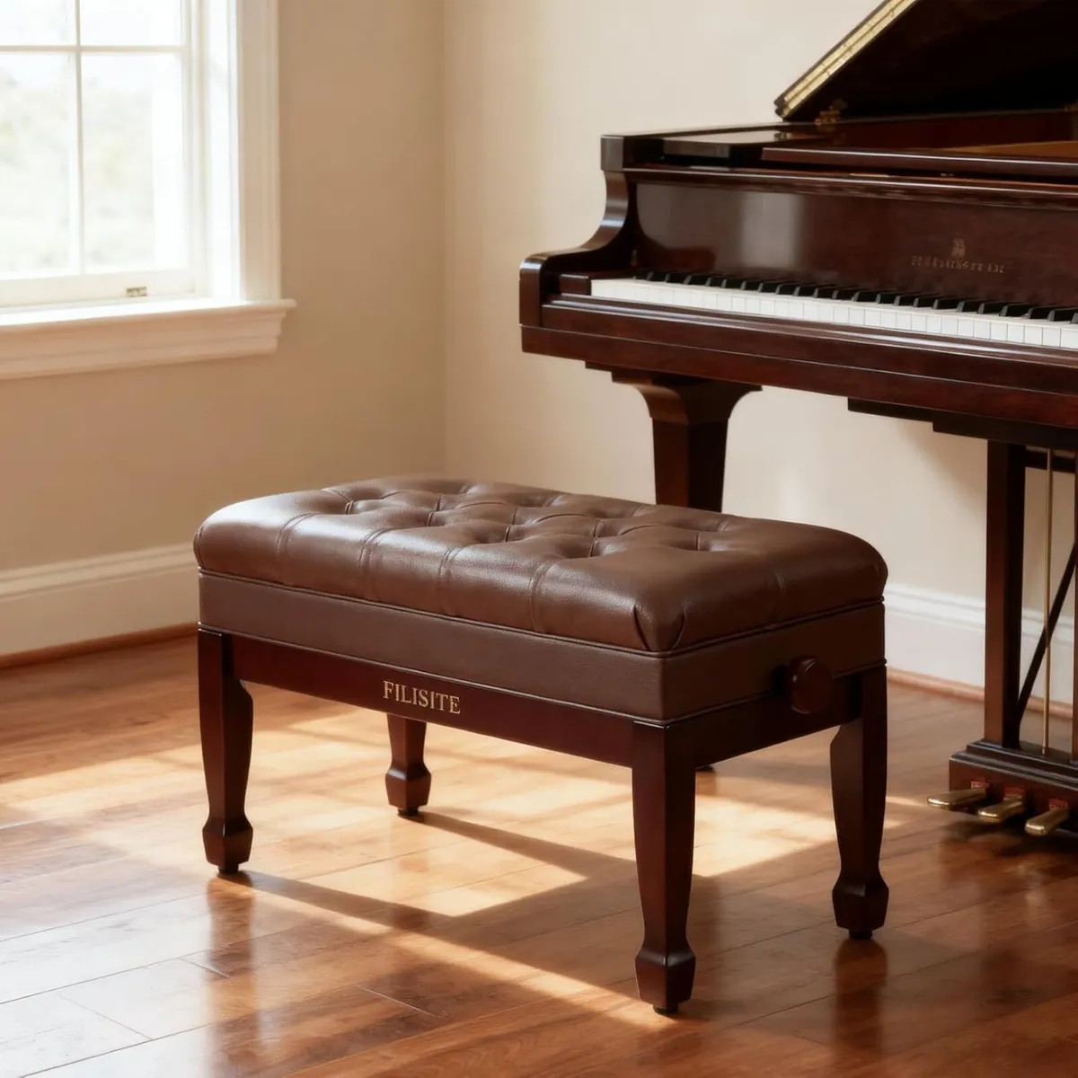 Adjustable Duet Piano Bench with Storage Heavy - Image 2