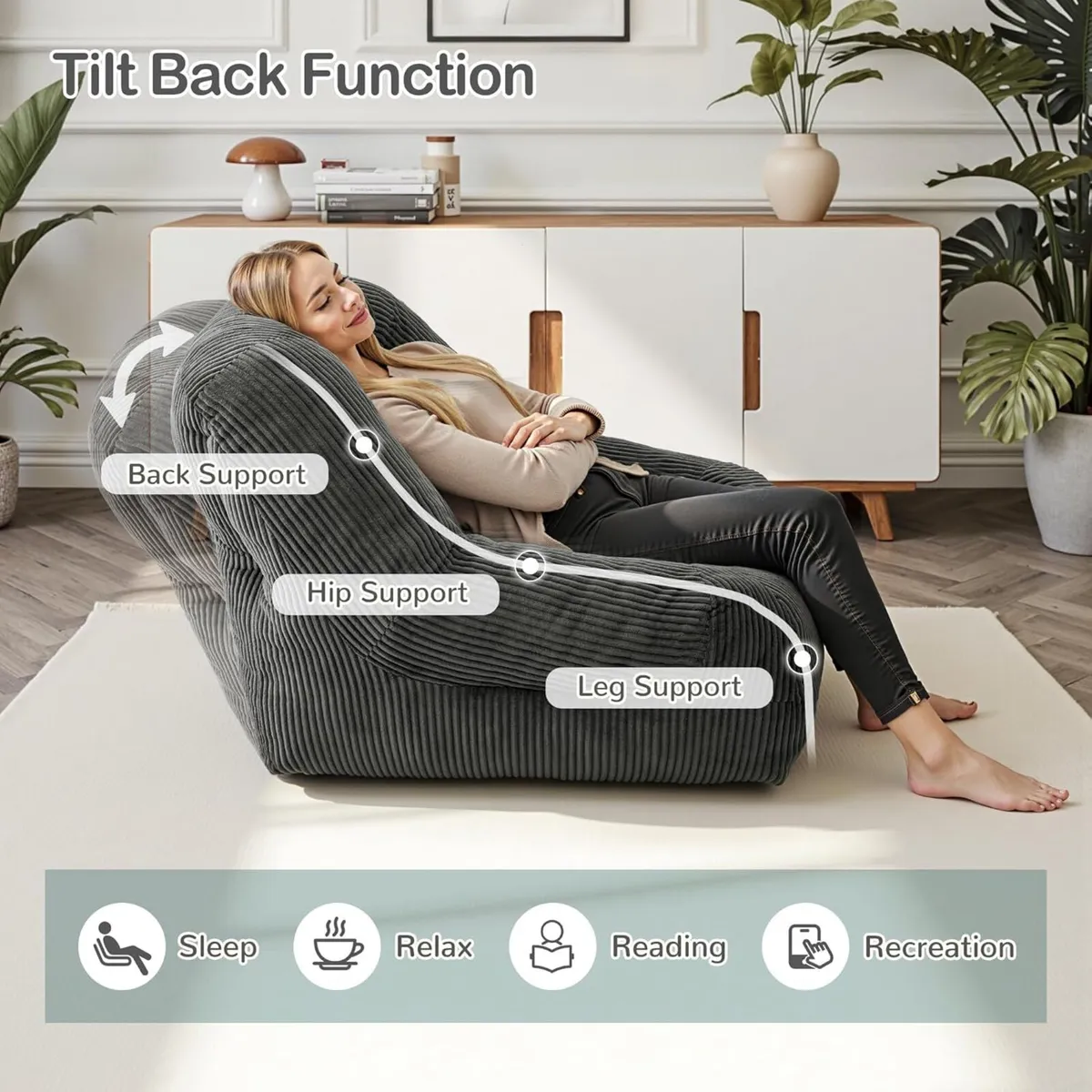 Bean Bag Single Chair with Filling Included - Image 4