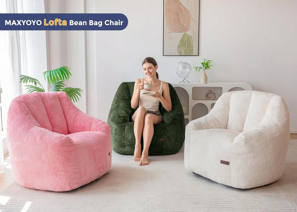 Bean Bag Chair Sofa with Filler Cozy Living Room - Image 3