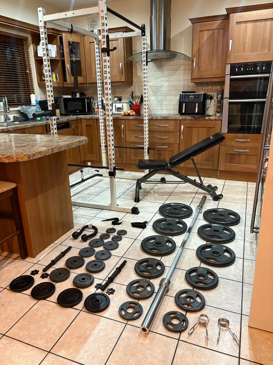 UNBELIEVABLE GYM WEIGHTLIFTING CABLE SQUAT RACK! - Image 1