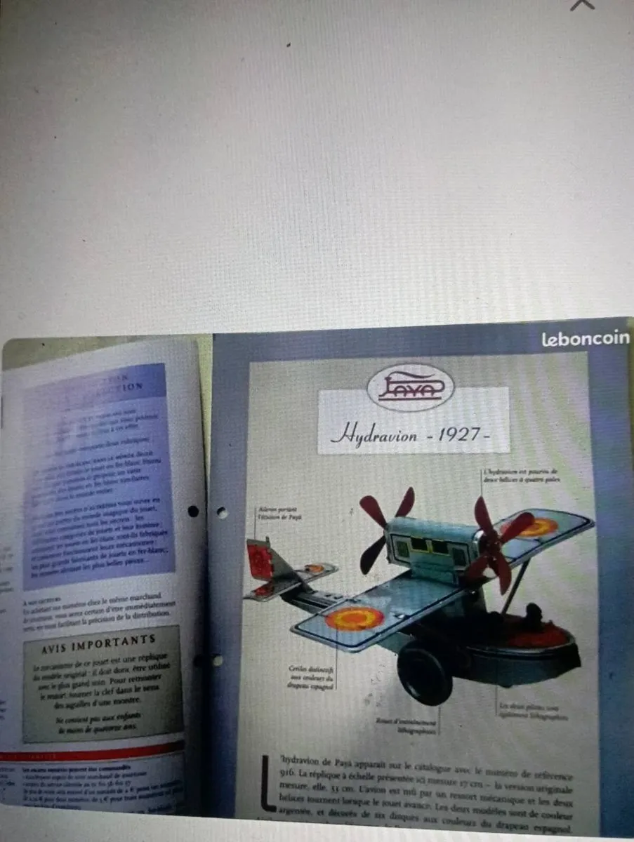 FABBRI  - JOUESTS  en FER - BLANC-HYDRAVION 1927 - Image 3