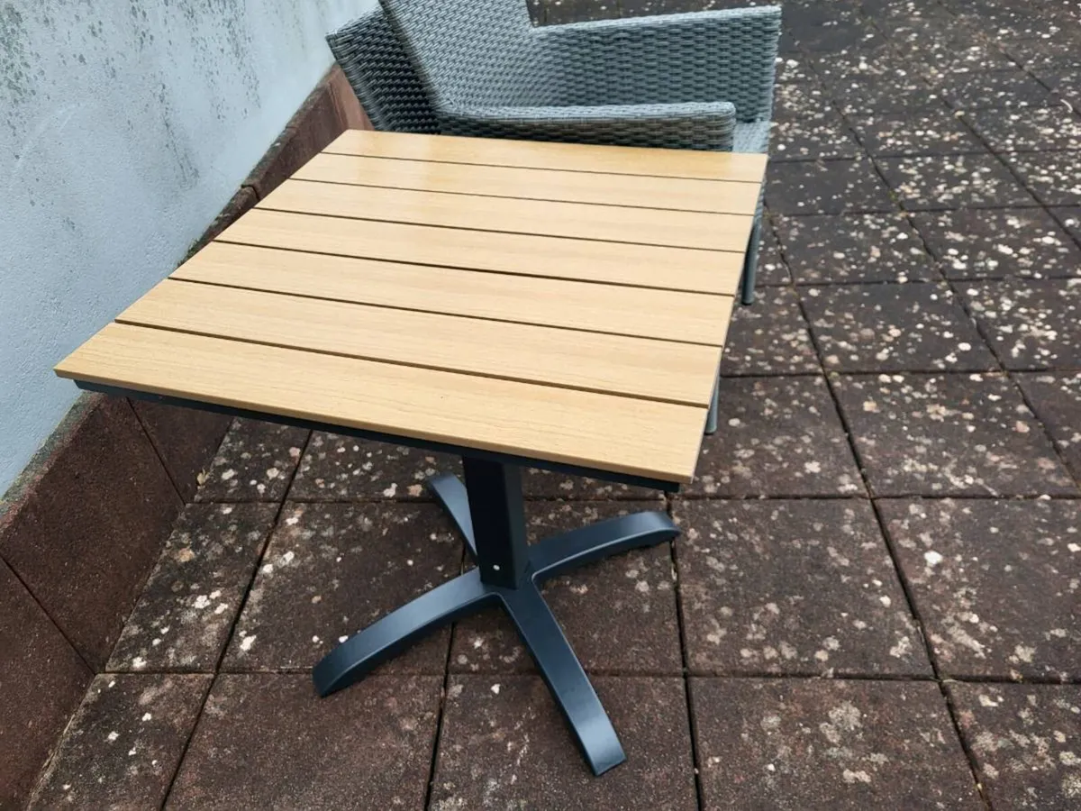 Garden Table and 2 garden seats - Image 2