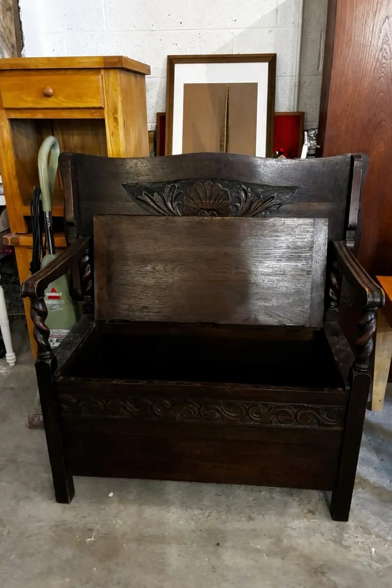 Antique monks bench tri function - Image 4