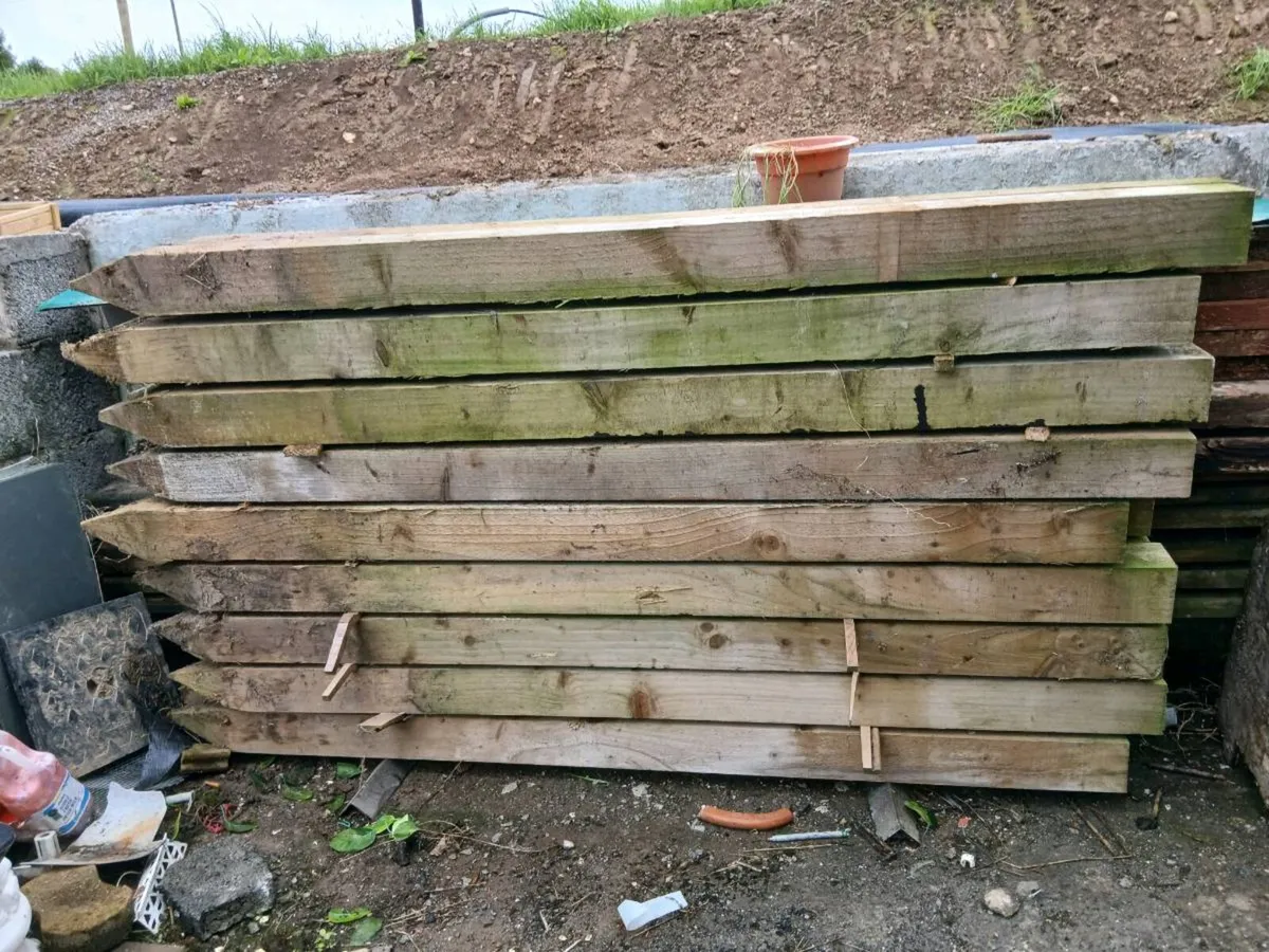 4ins x 4ins x 6ft stakes - Image 2