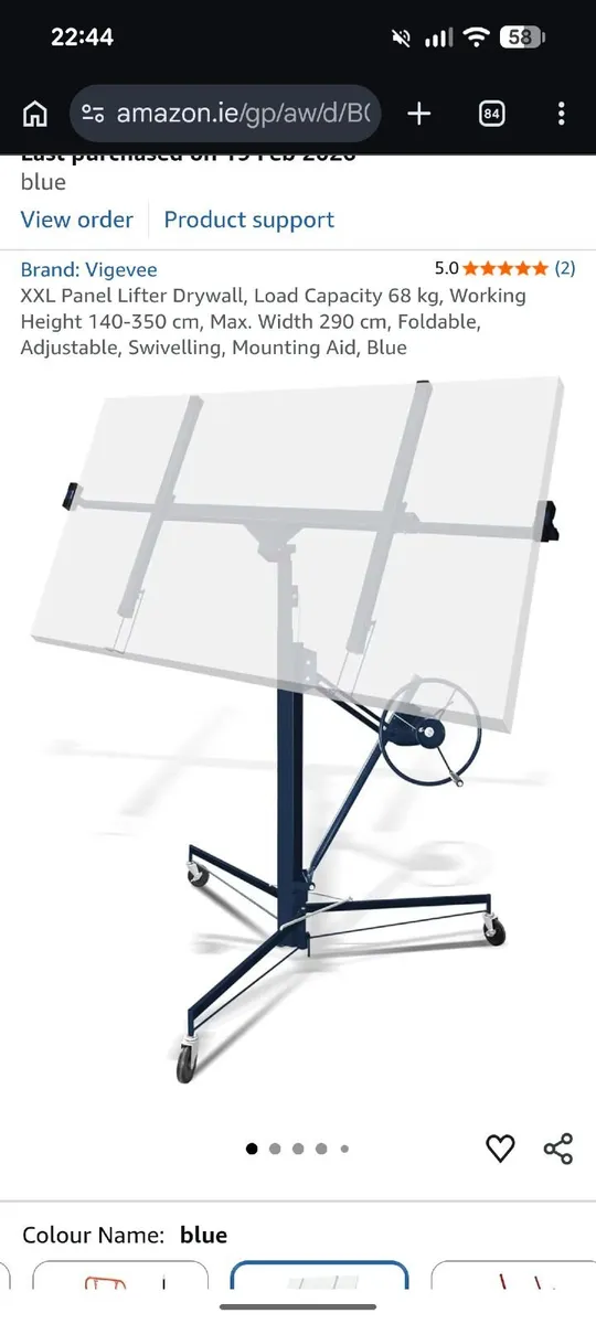 Drywall plasterboard lift