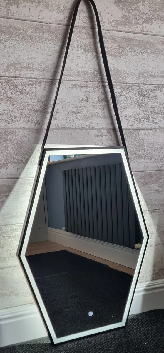 LED Bathroom Mirror 60x80cm Black Demister - Image 2