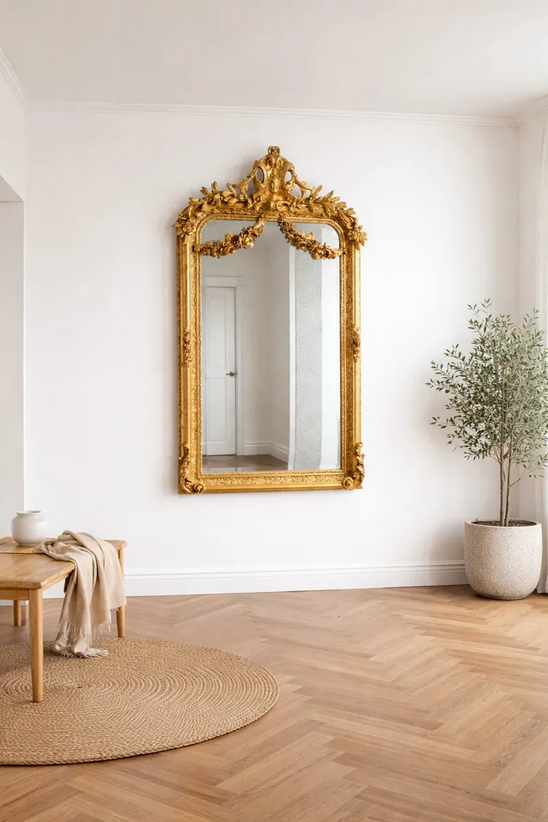 Unique Beautiful French Rocco Style Mirror 5ft2 - Image 1
