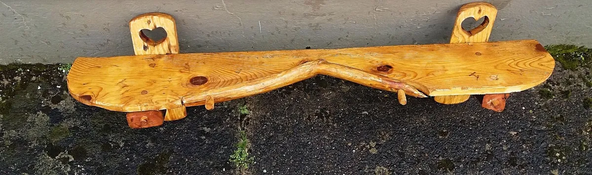 Rustic Driftwood Stove Mantle / Floating Shelf - Image 4