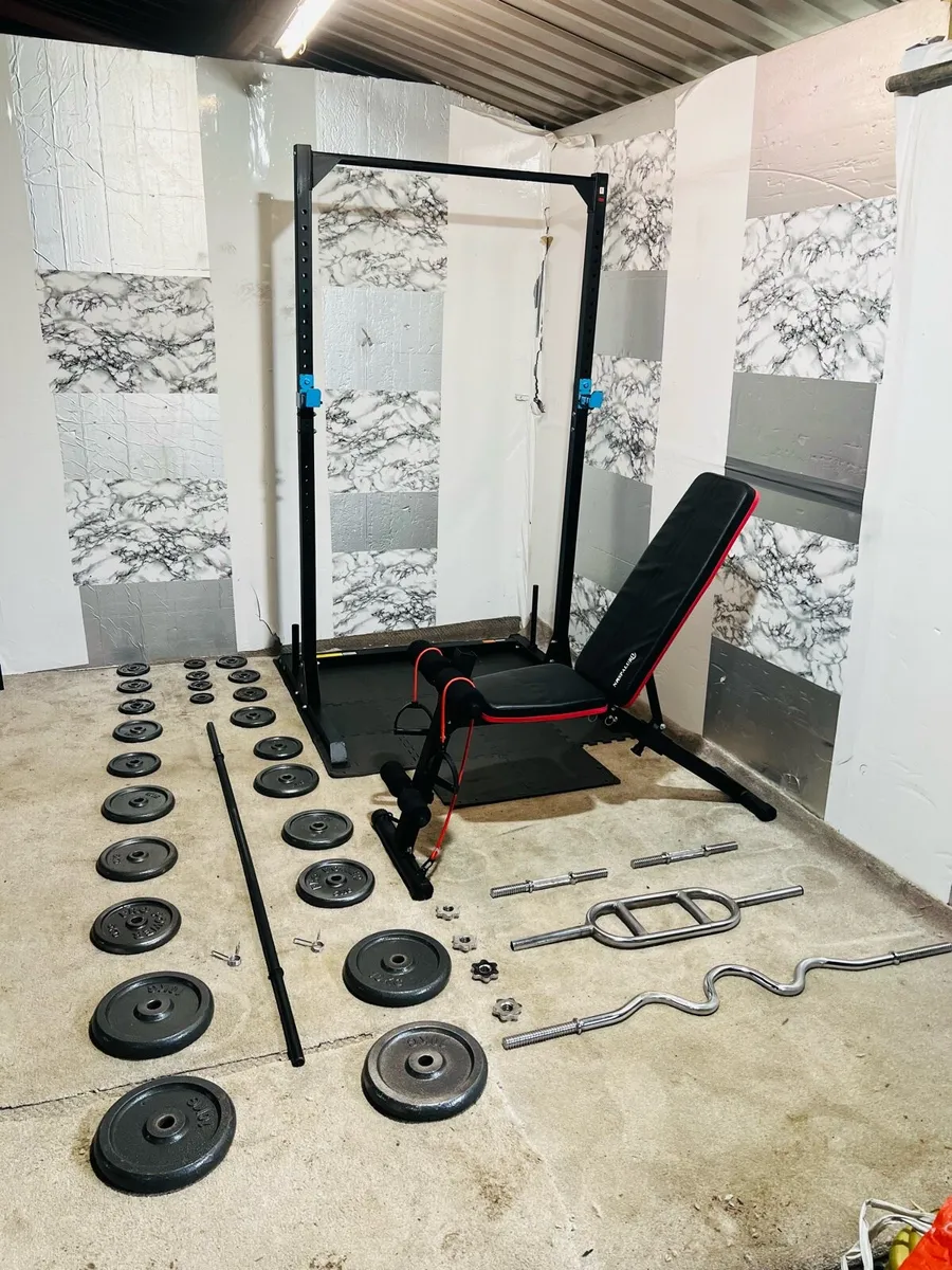 COMPLETE GYM RACK WITH PULL-UP BAR 100KG WEIGHT ++ - Image 2
