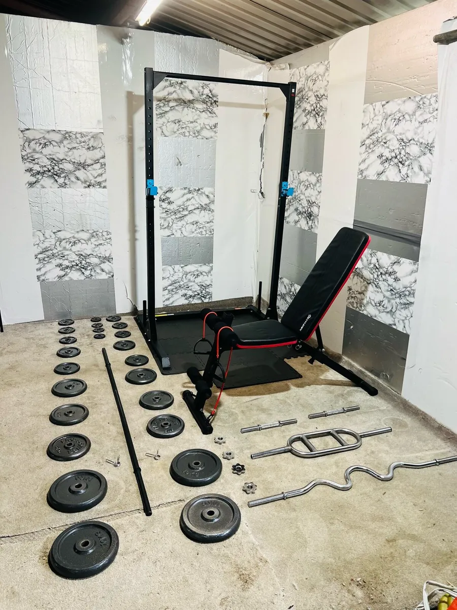 COMPLETE GYM RACK WITH PULL-UP BAR 100KG WEIGHT ++ - Image 4