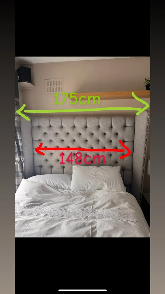 Grey winged headboard - Image 2