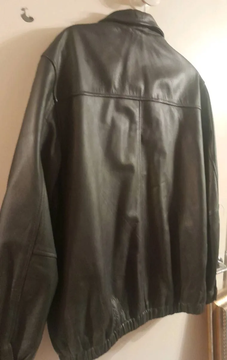 Maine New England leather bomber jacket - Image 2