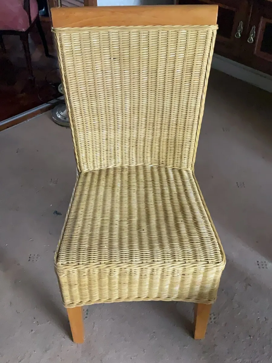 Rattan Chair with Wooden Detaik - Image 1
