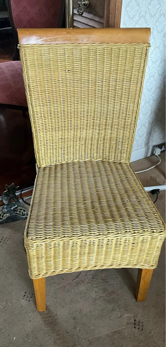 Rattan Chair with Wooden Detaik - Image 2