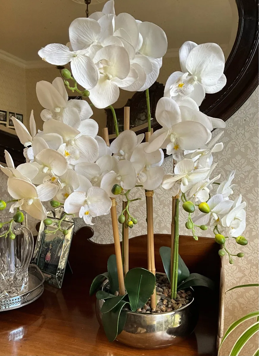 Tall Real Touch Orchid in a Pot (artificial )67cm - Image 1
