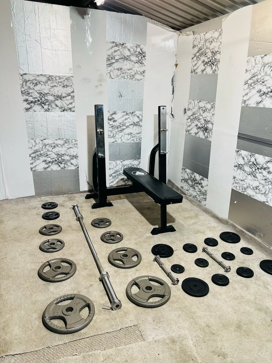 HEAVY DUTY BENCH OLYMPIC WEIGHTS DUMBBELLS BAR - Image 1