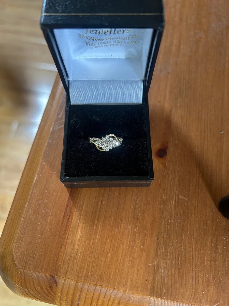 18 Carat Gold and Diamond Cluster Engagement Ring - Image 1