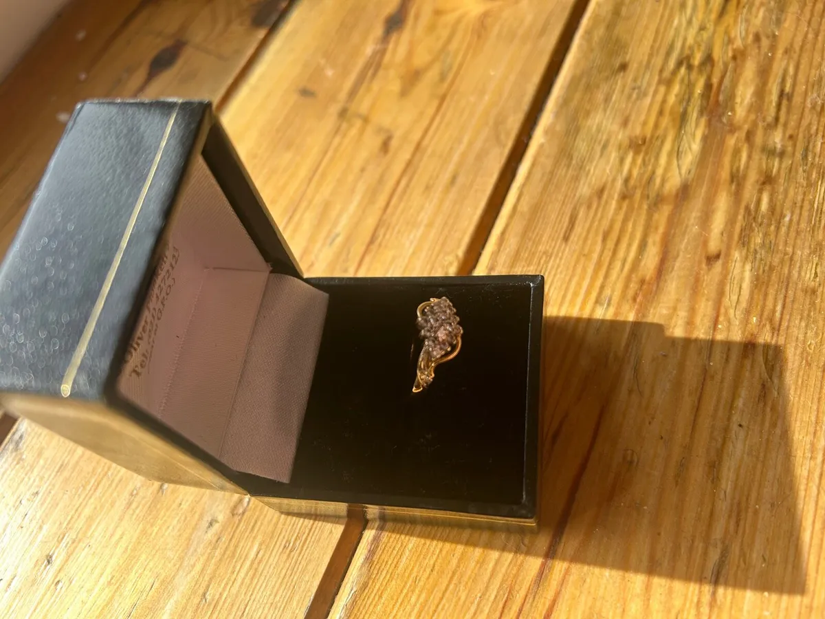 18 Carat Gold and Diamond Cluster Engagement Ring - Image 3