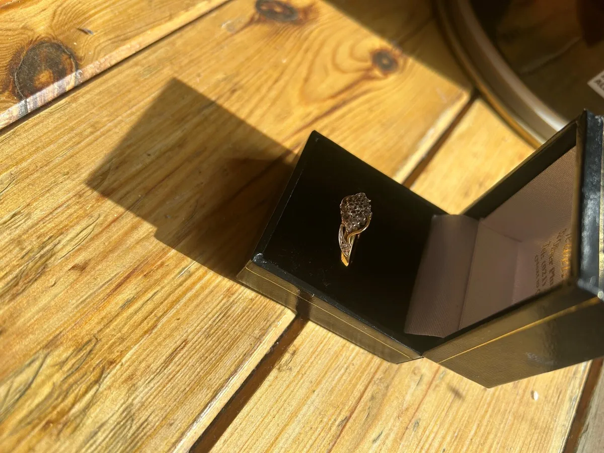 18 Carat Gold and Diamond Cluster Engagement Ring - Image 4