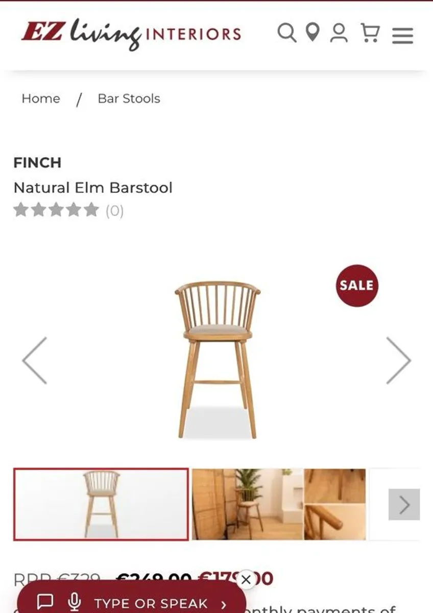 4 Natural Elm EZ Living Barstools - Image 2