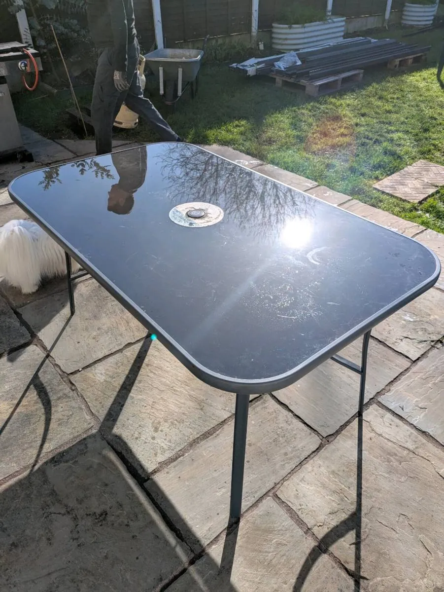 Seville 6 seater garden outdoor table and chairs - Image 1