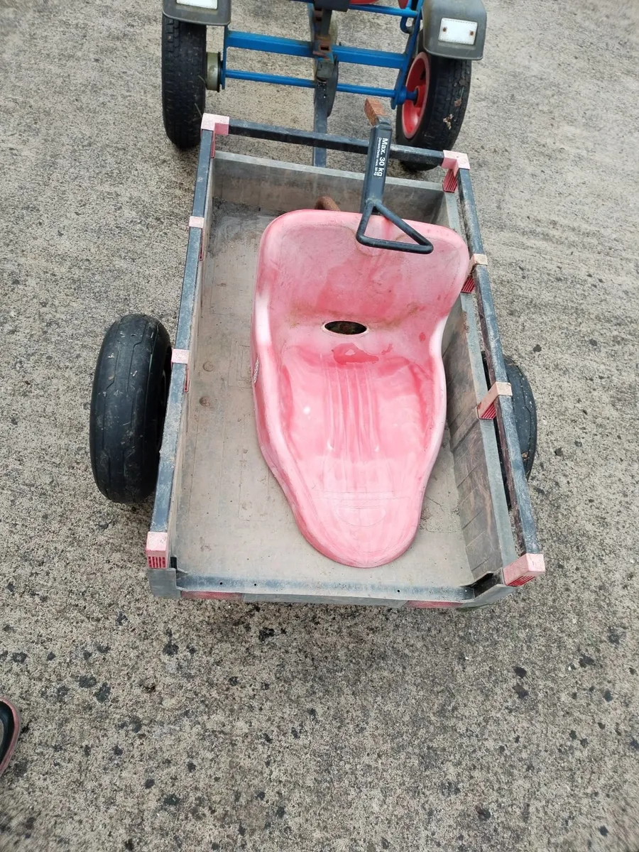 Berg go kart with second seat and trailer - Image 2