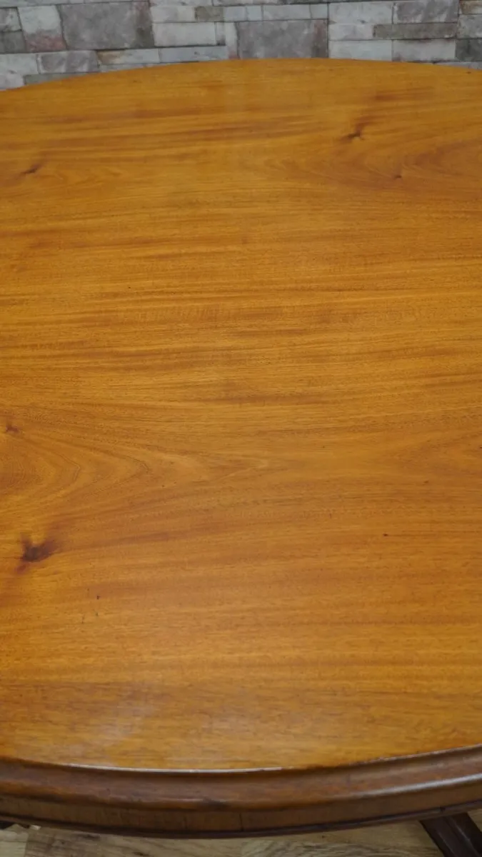 Victorian Mahogany Oval Pedestal Table - Image 2