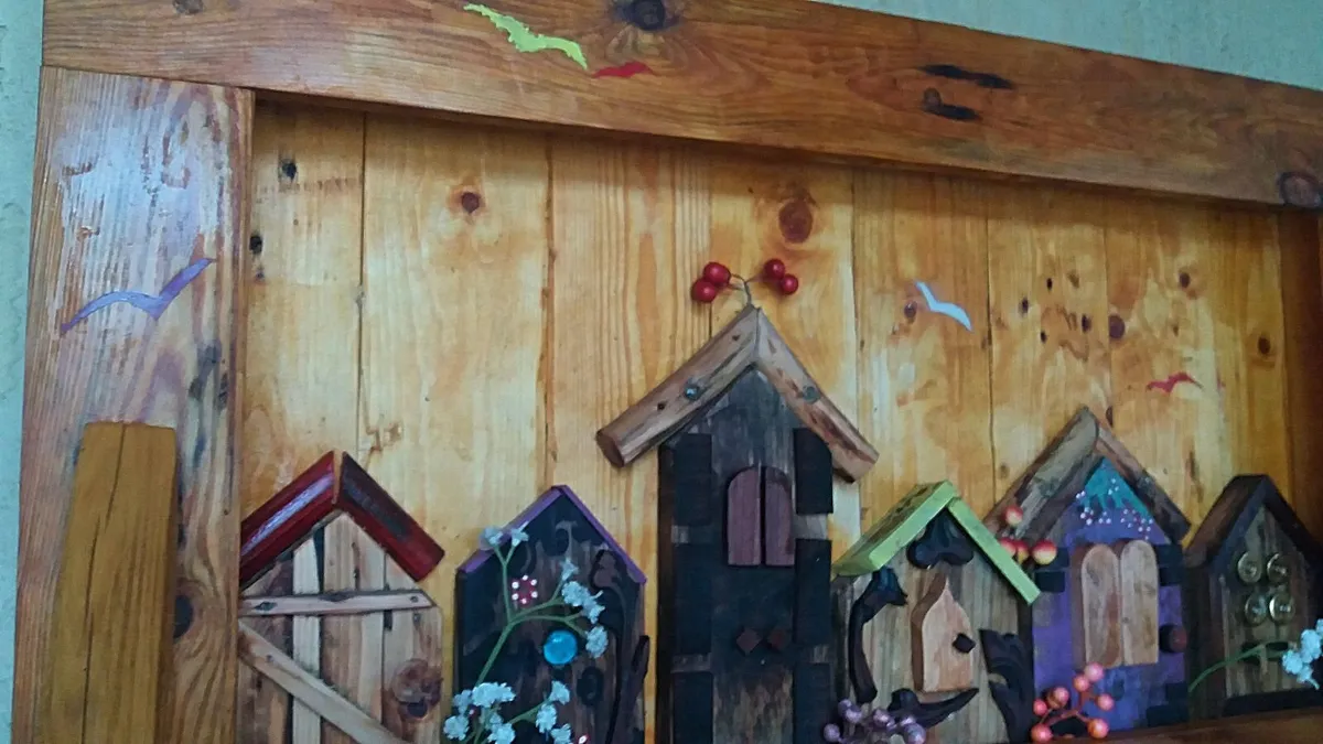 Rustic Fairy / Hobbit doors floating shelf - Image 2