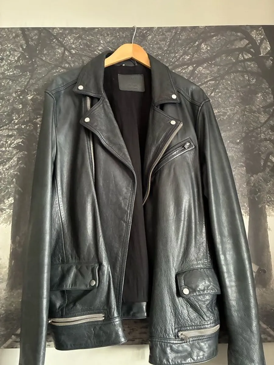All saints men's leather jacket - Image 2
