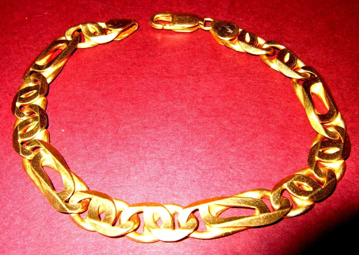 Vintage Hallmarked 9ct Gold Paperlink Bracelet - Image 3
