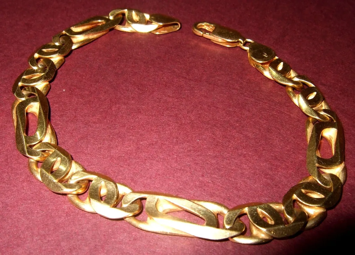 Vintage Hallmarked 9ct Gold Paperlink Bracelet - Image 4