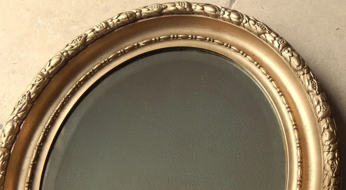 Large Vintage Bevelled Edge Mirror - Image 4
