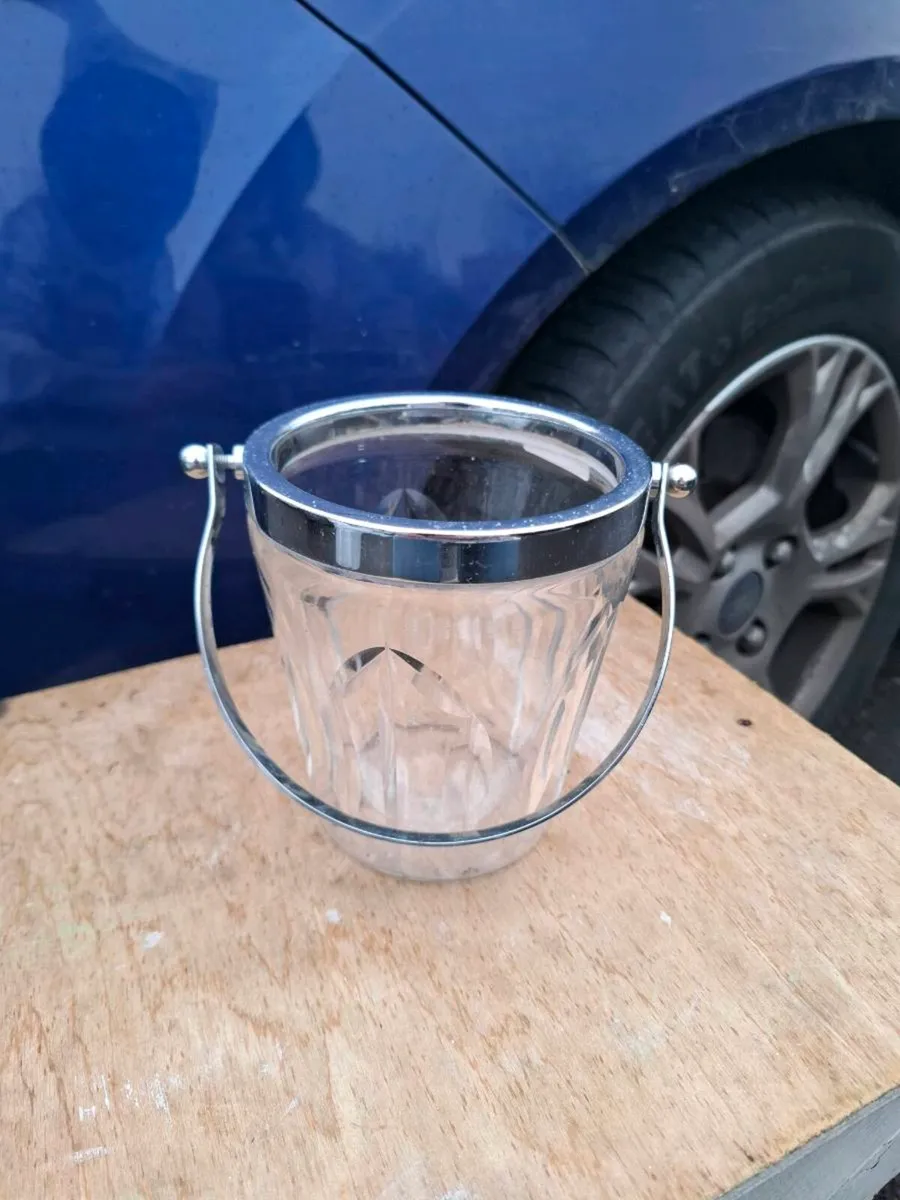 Vintage glass ice bucket