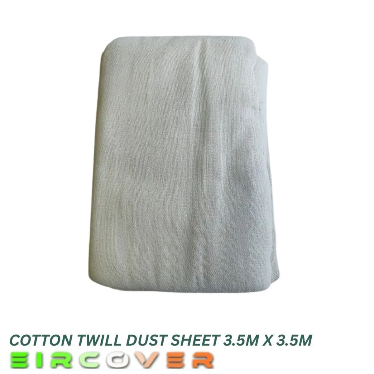 Cotton twill dust sheet 3.5m x 3.5m (12' x 12') - Image 1