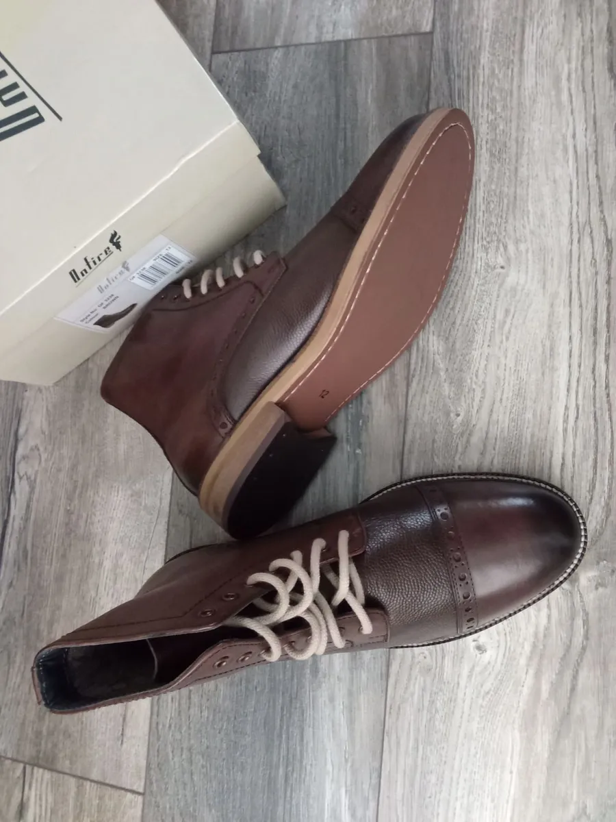 Onfire Brand Mens Textured  Leather Boots. - Image 1