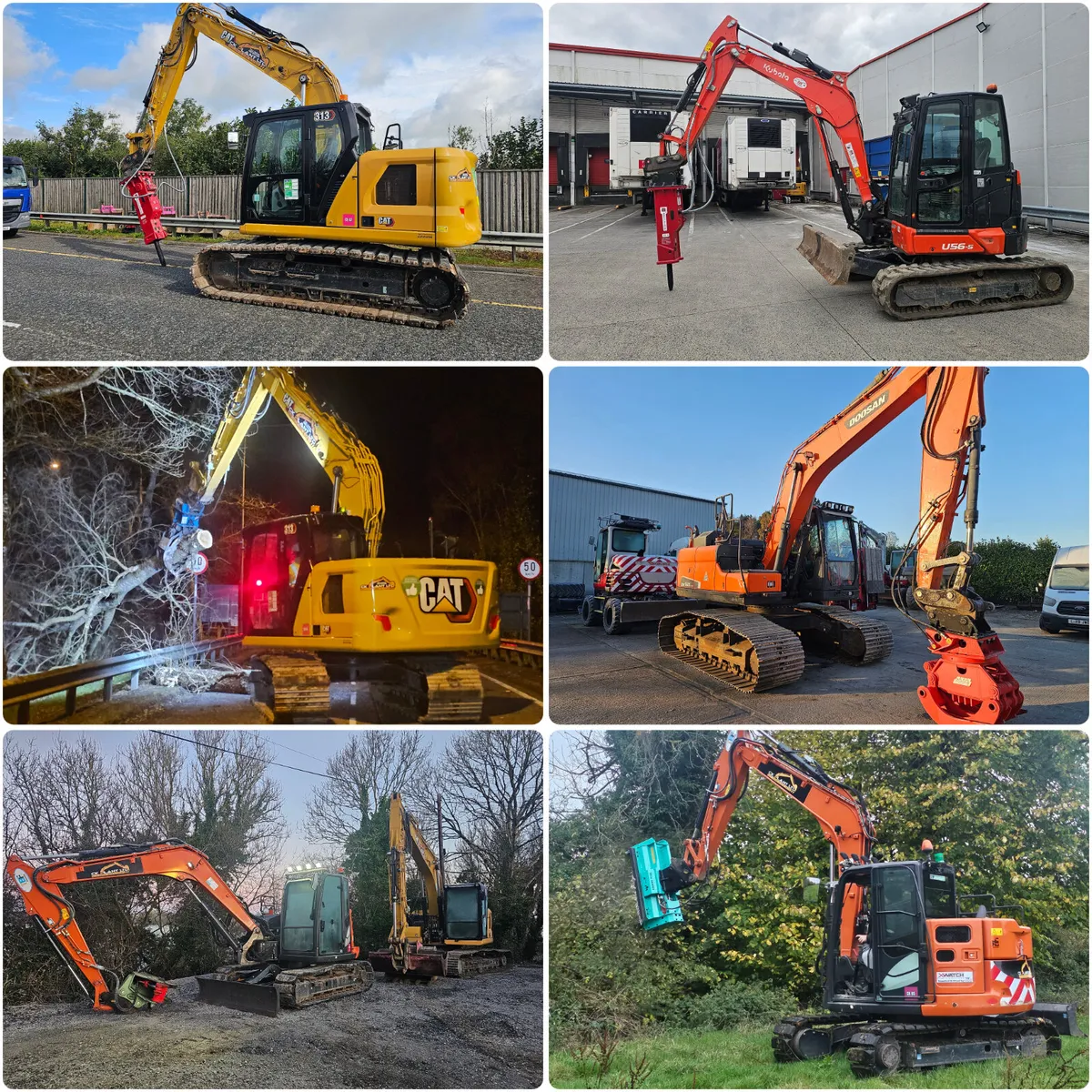 Digger and attachment hire - Image 1