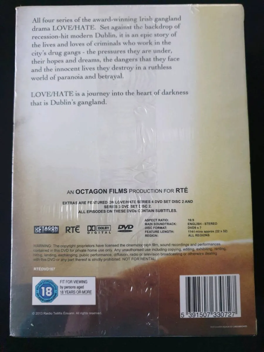 LoveHate Love Hate RTE DVD Season 1 to 4 Series - Image 2