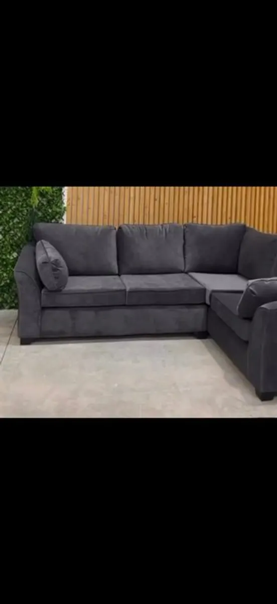 L Shaped Sofa - Charcoal - Image 1