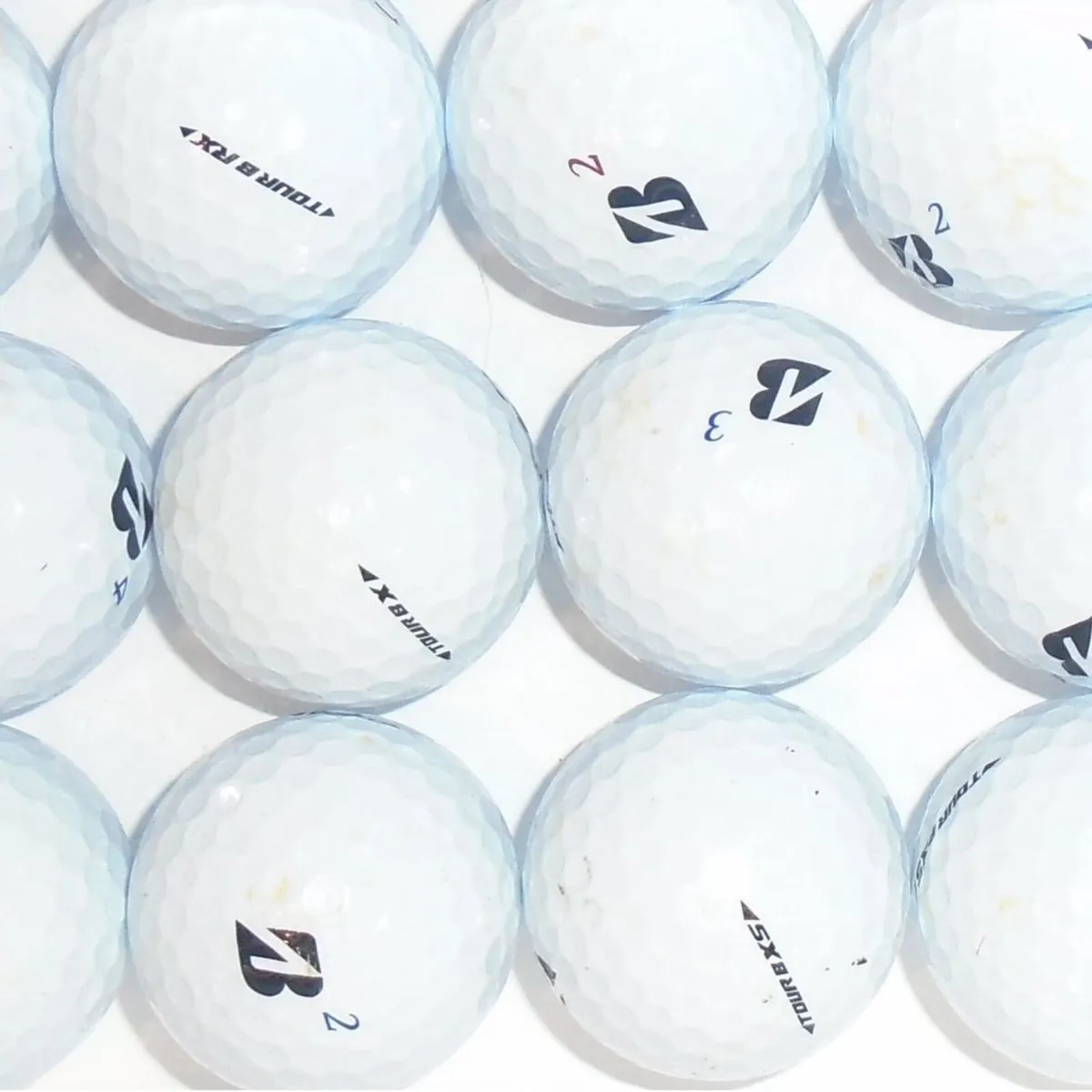 Bridgestone Tour B X Pearl/A Grade Lake Balls - 18