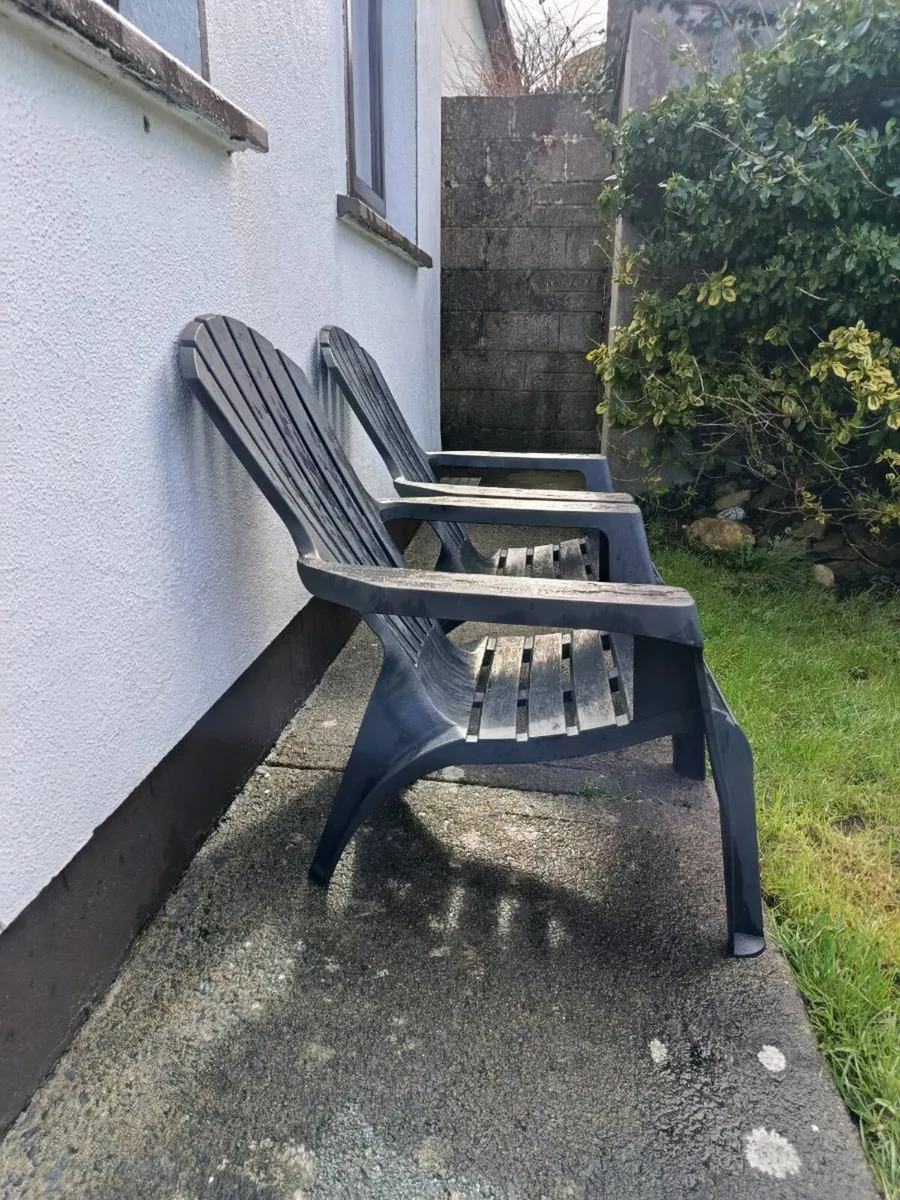 2 Anthracite garden chairs - Image 3