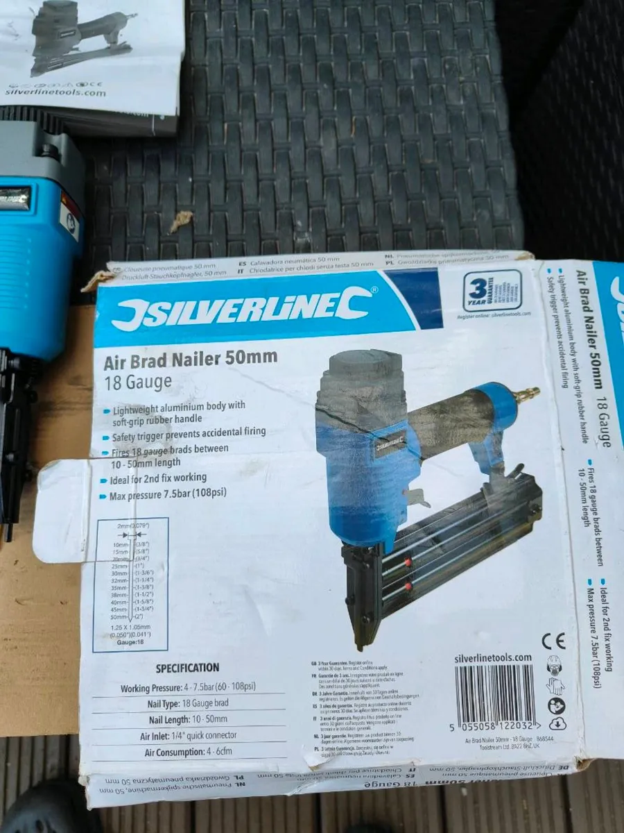 Silverline Air Brad Nailer 50mm – 18 Gauge - Image 2