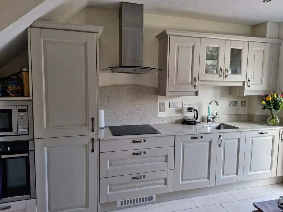 Full Solid Ash painted kitchen and stone counter top - Image 2