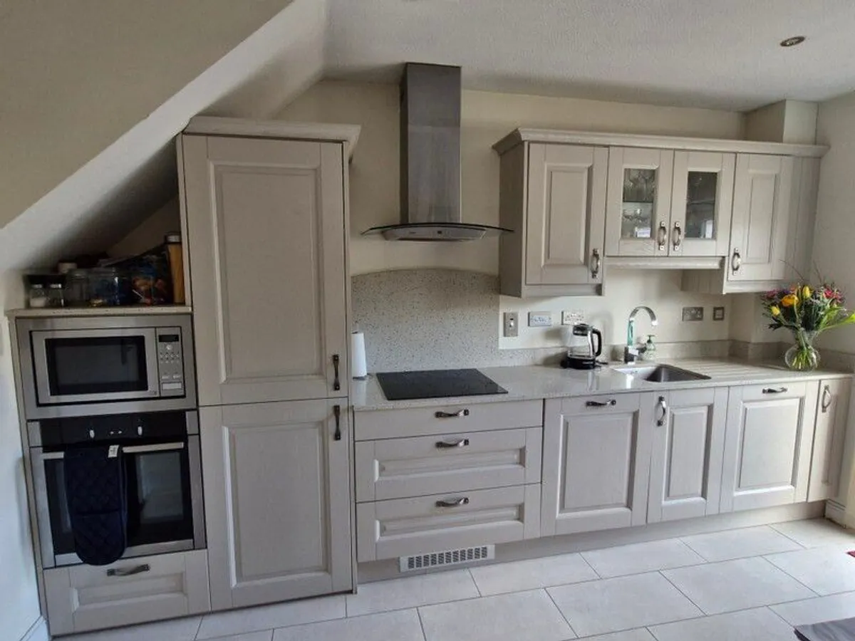 Full Solid Ash painted kitchen and stone counter top - Image 3
