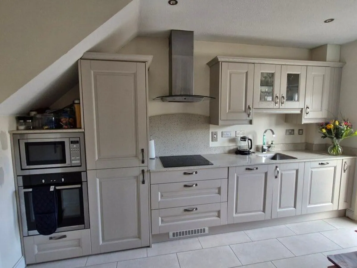 Full Solid Ash painted kitchen and stone counter top - Image 4