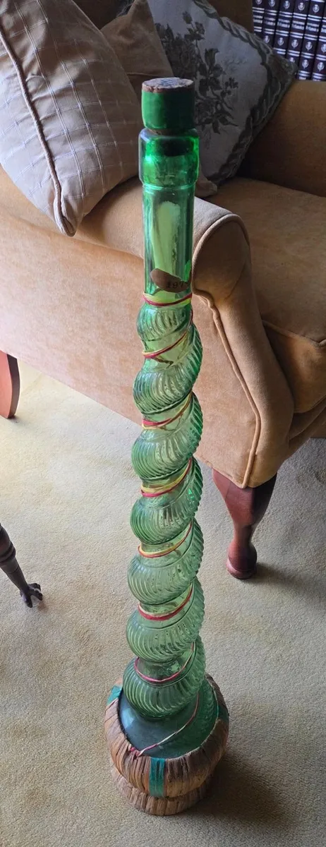 Tall Chianti Bottle - Antique - Image 2