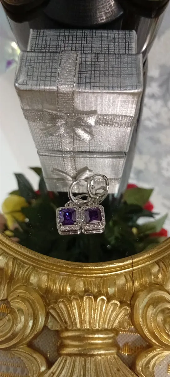 18k white gold earrings and 18k white gold necklac - Image 2