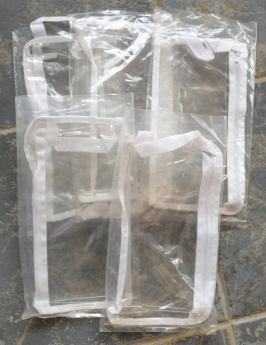 Clear Zip Pouches x 7 - Image 4