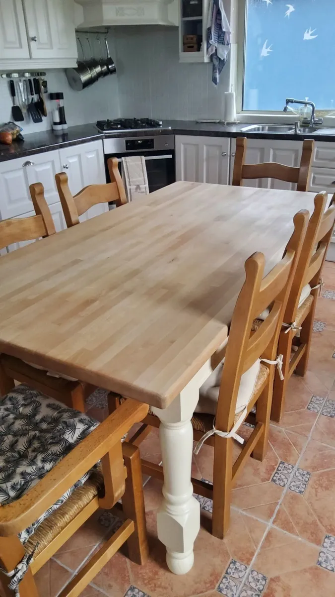 Dining Table and Six Chairs - Image 1