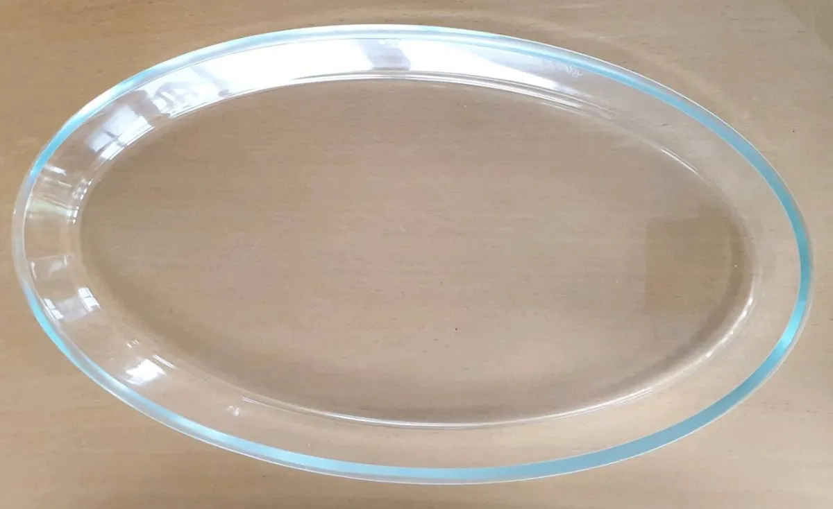 Serving Salver, Wood, Glass with Silver Trim - Image 4