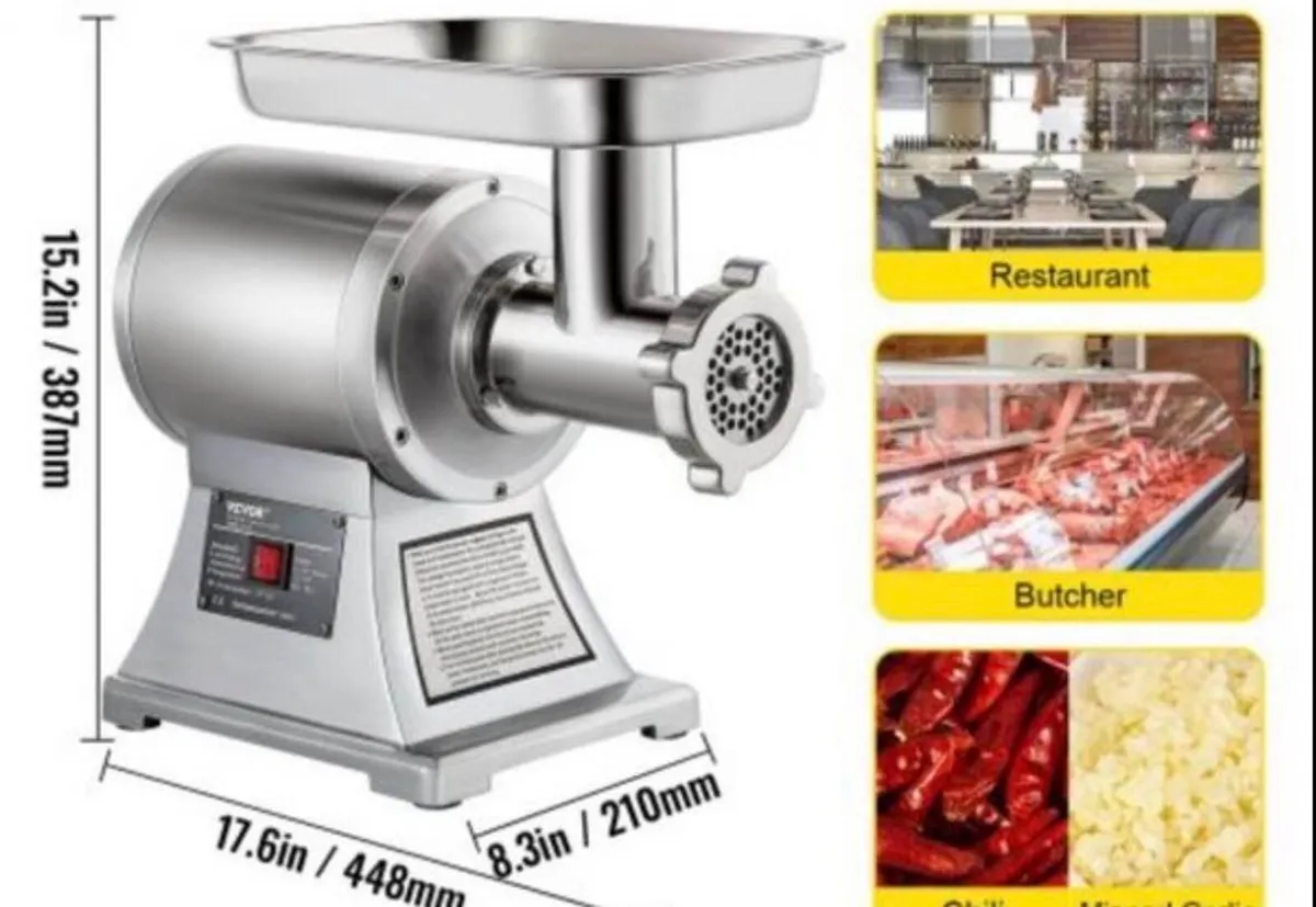 220v Meat grinder 1100wStainless Steel Meat mincer - Image 4